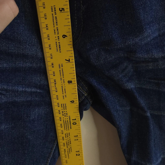 CJ Black Premium Low Rise‎ Slim Straight Denim Jeans Leather Accents Size 28x30 - Picture 4 of 10